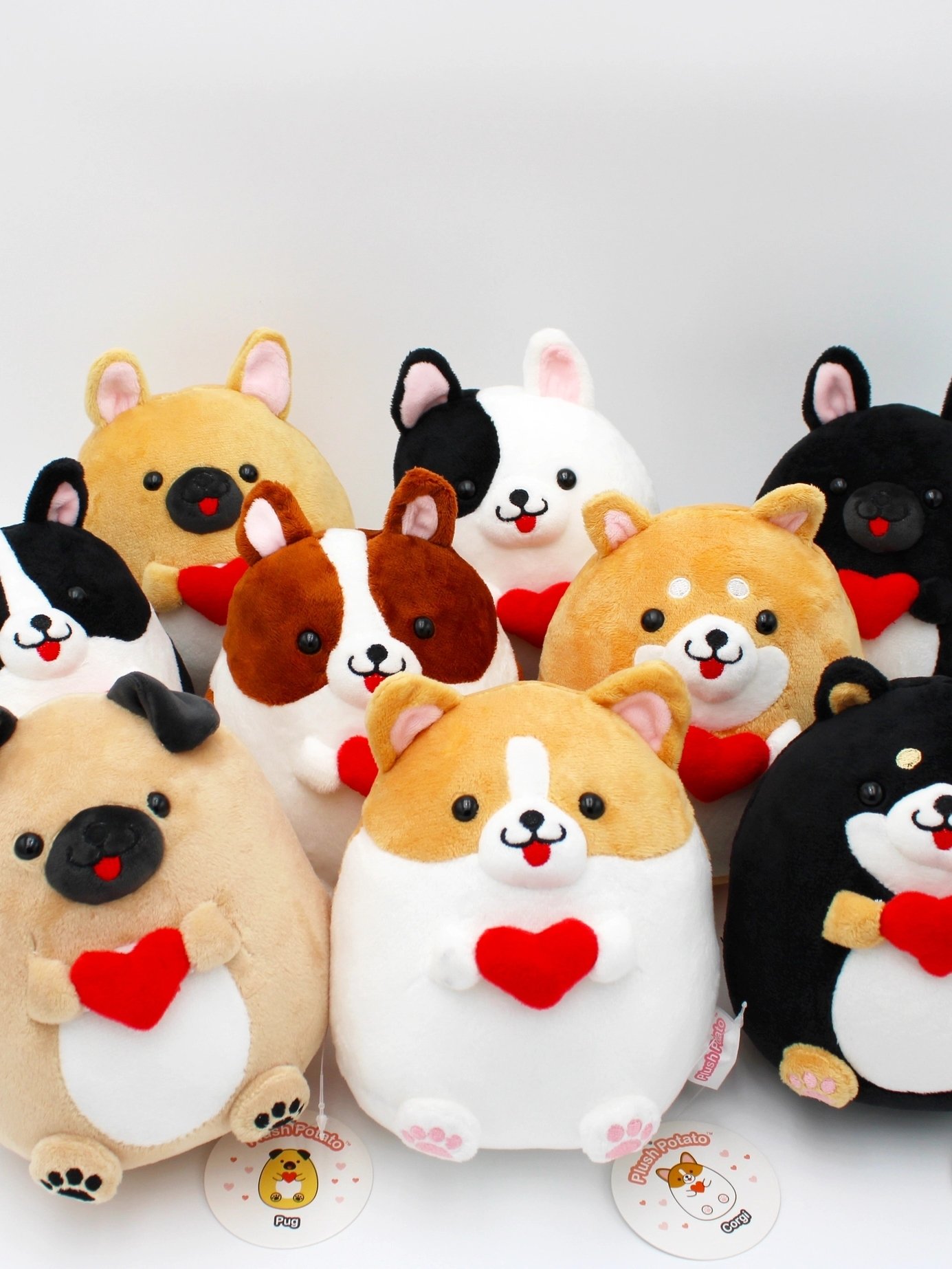 corgi heart plush