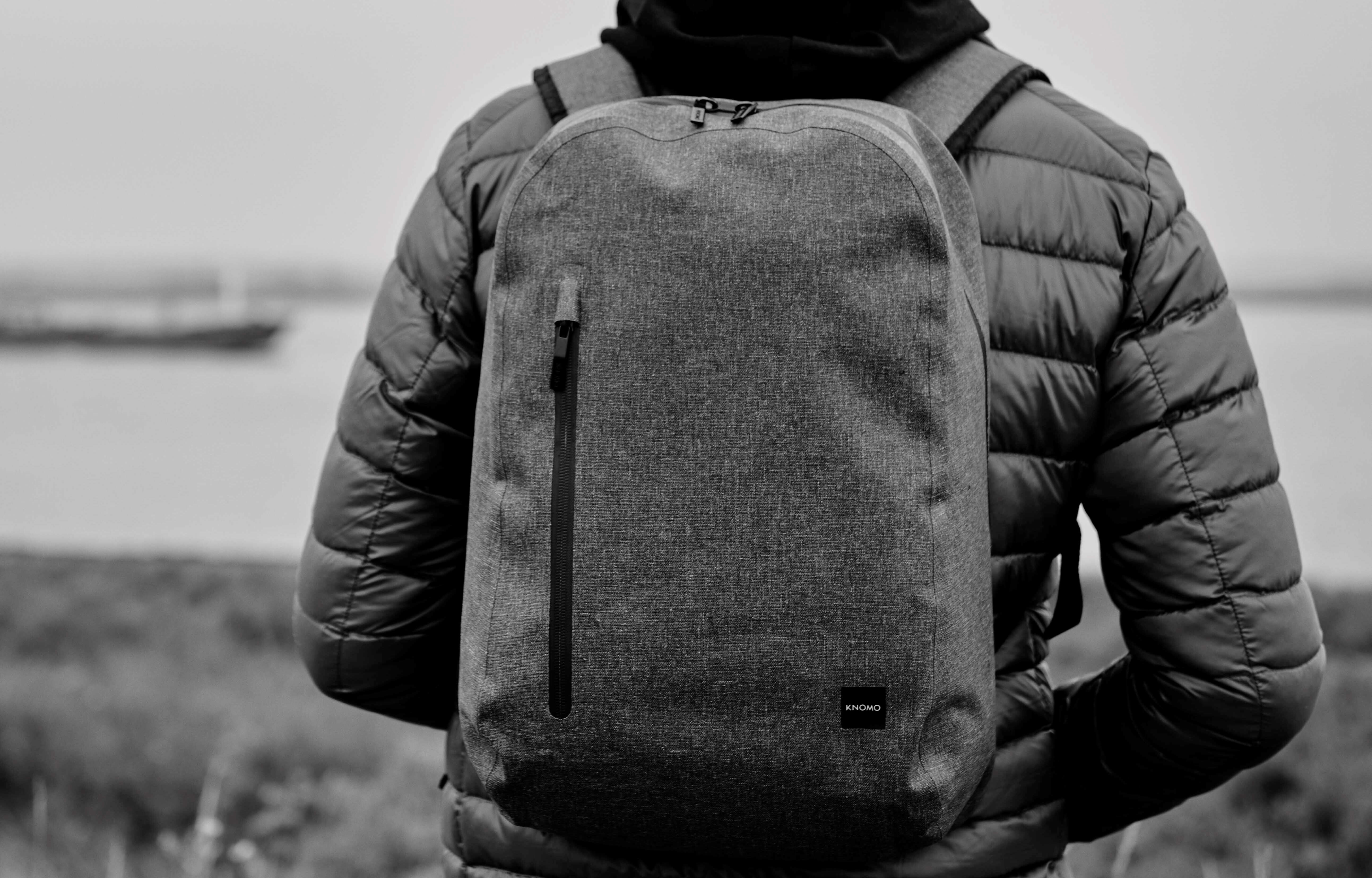 Harpsden Mens 14" Waterproof Laptop Backpack Grey KNOMO