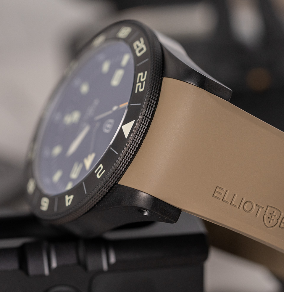 Holton Auto GMT Flat Dark Earth Rubber Strap