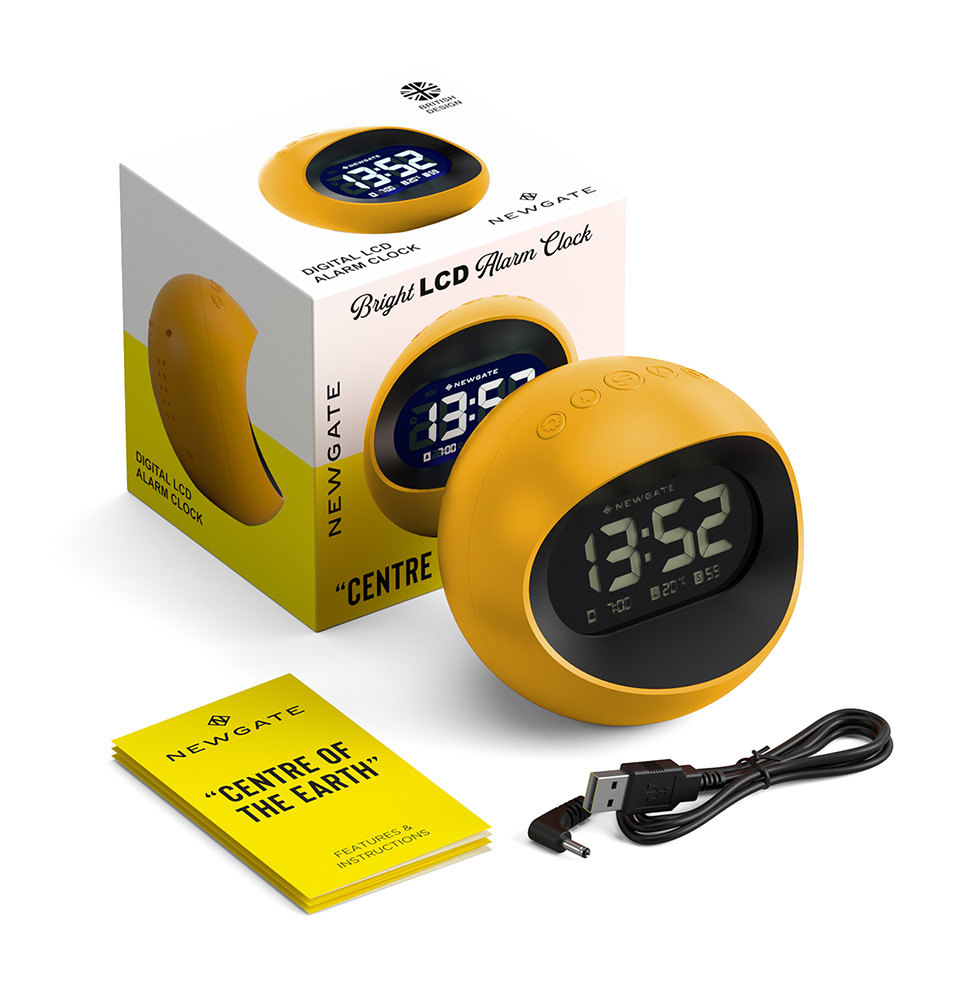 Digital Centre of the Earth LCD Alarm Clock A full package