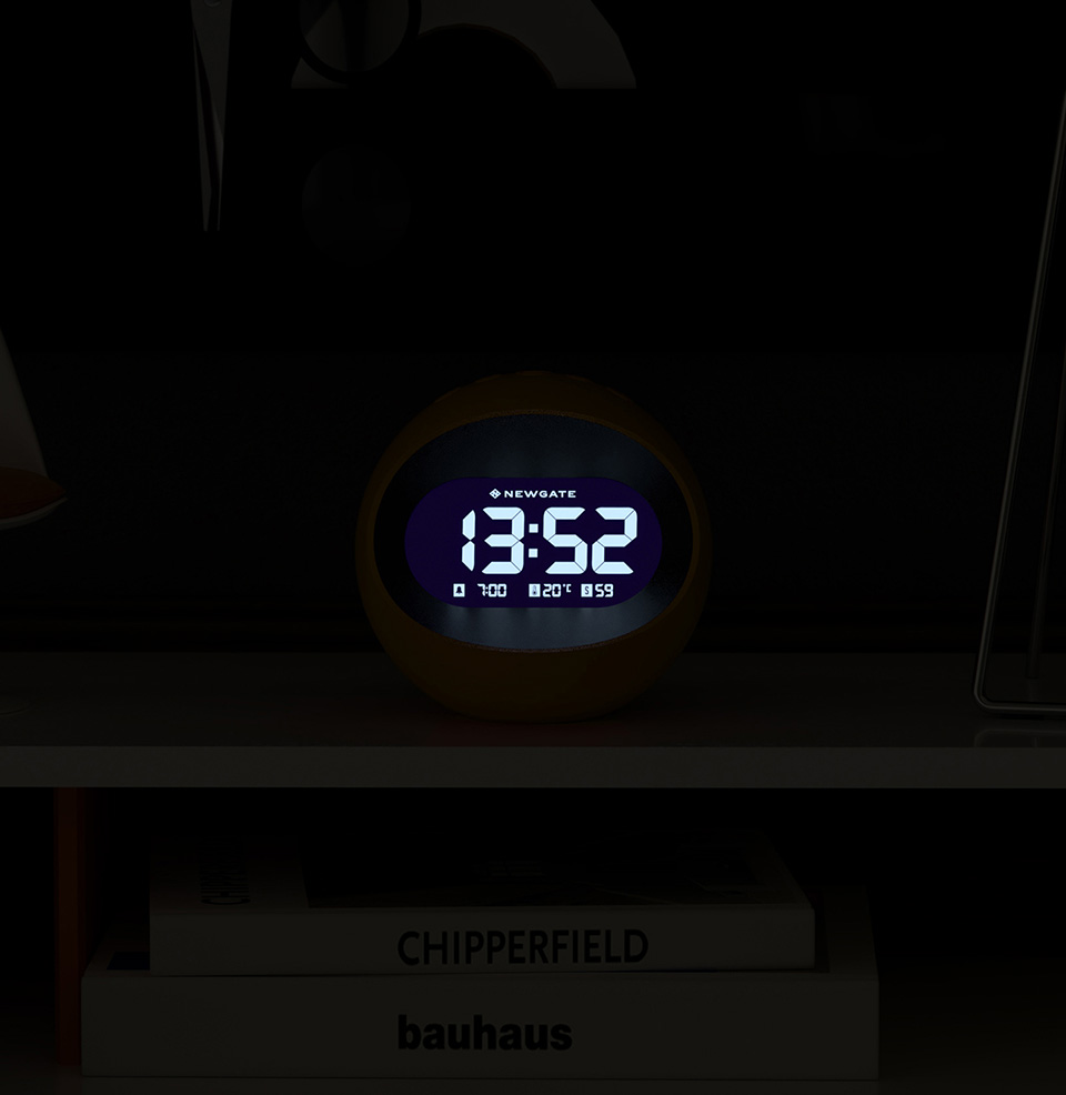 Digital Centre of the Earth LCD Alarm Clock White Backlight