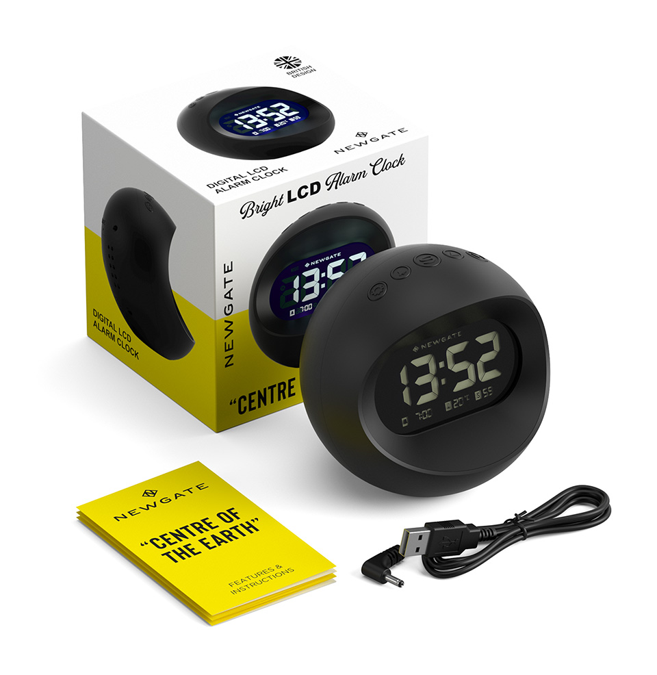 Digital Centre of the Earth LCD Alarm Clock A full package