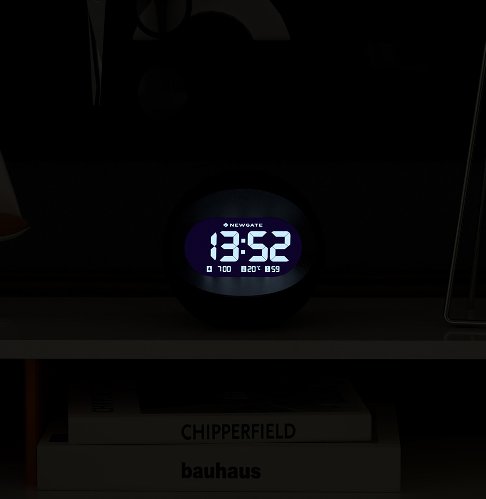 Digital Centre of the Earth LCD Alarm Clock White Backlight