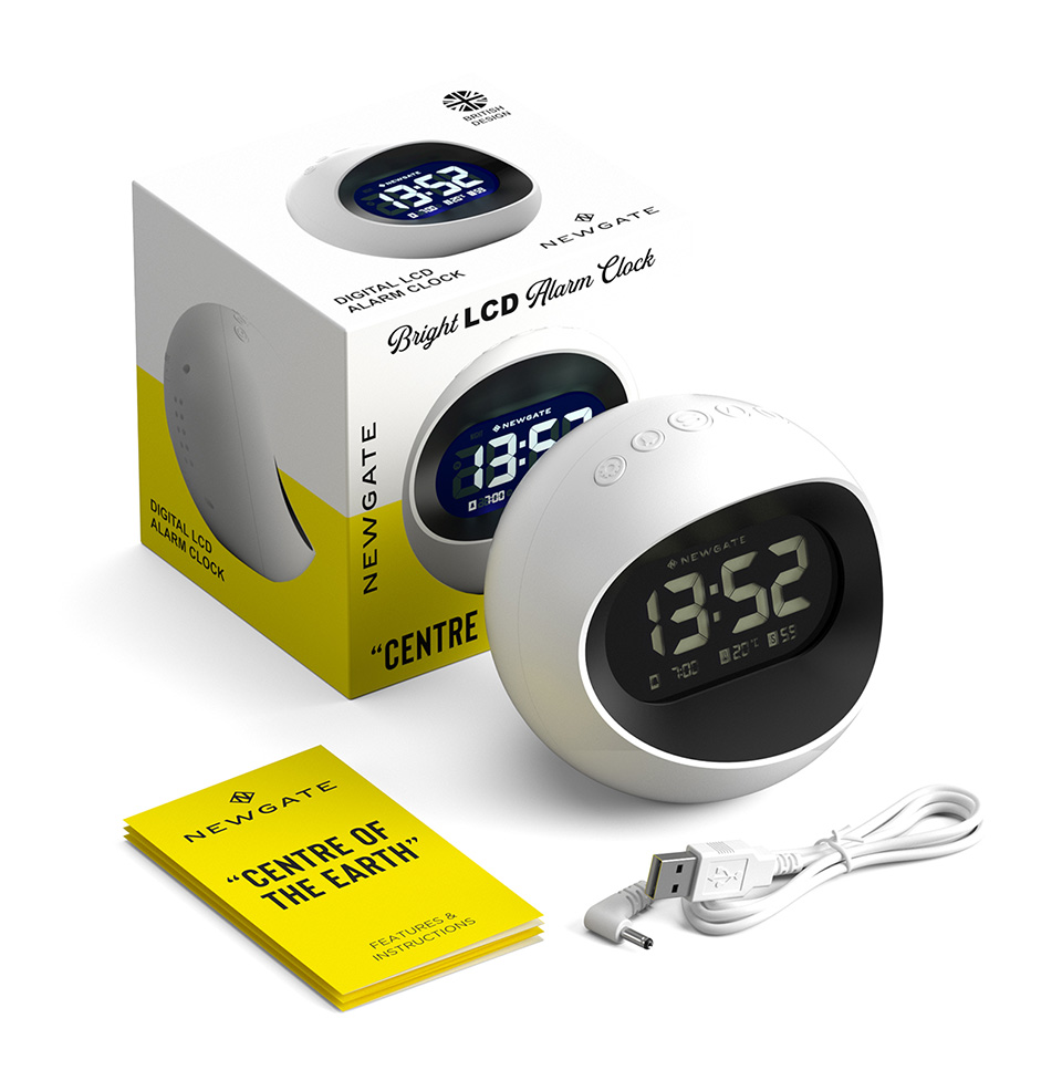 Digital Centre of the Earth LCD Alarm Clock A full package