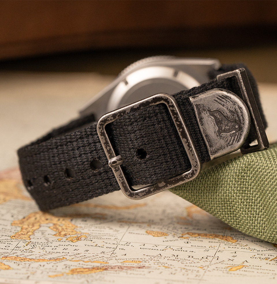Vintage Military 2-Piece Straps Unique Metal Hardware