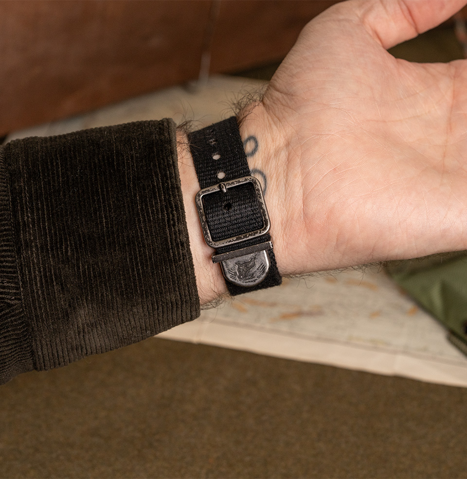 Vintage Military 2-Piece Straps Large Buckle