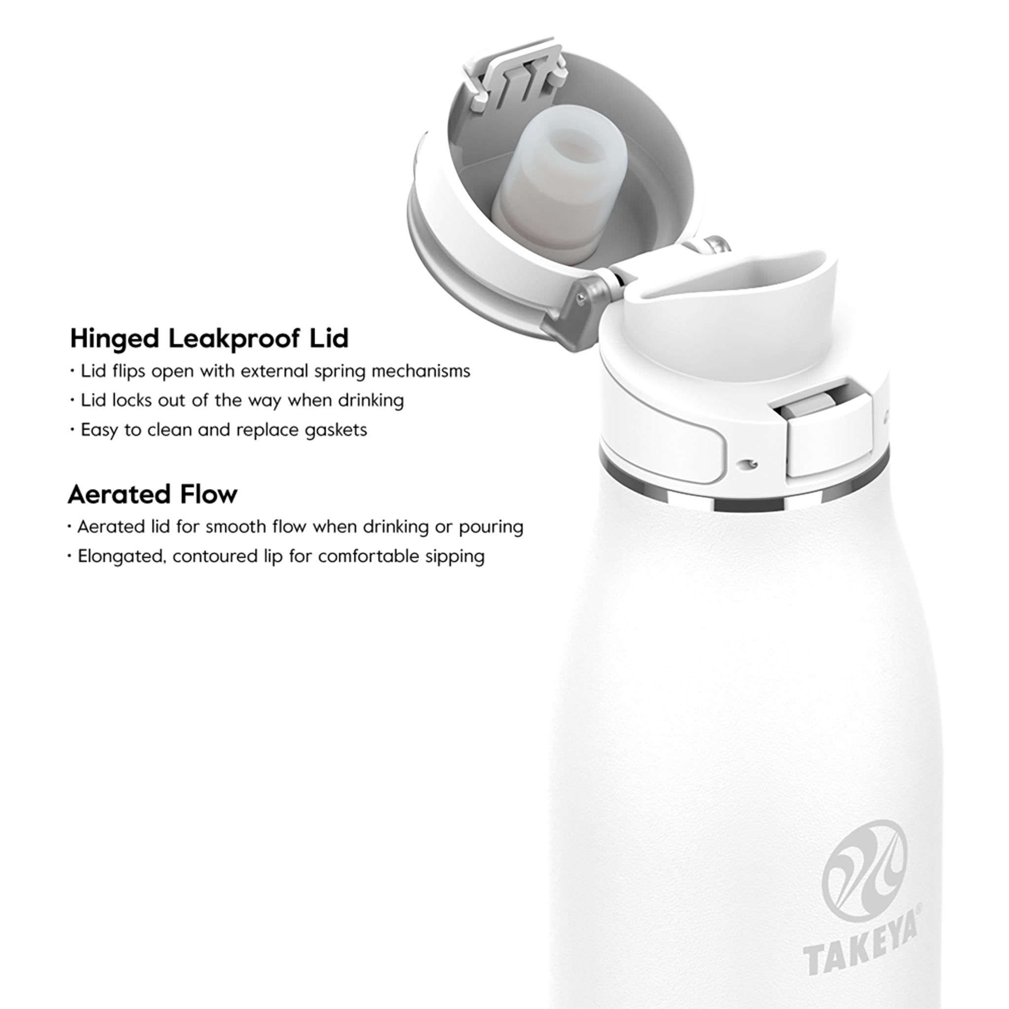 Takeya Traveler Insulated Travel Mug W/ Leak Proof Lid 17 Oz Arctic for sale online 