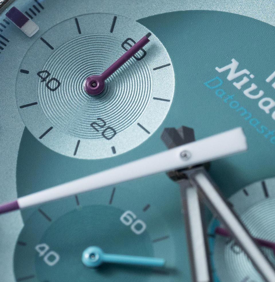 Nivada Grenchen x Worn & Wound Datomaster VK63 V3 Detailed Dial