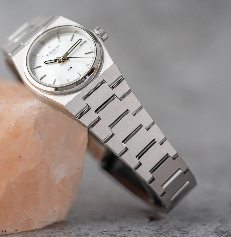 PRX Quartz 25mm 1970s Integrated Bracelet Design