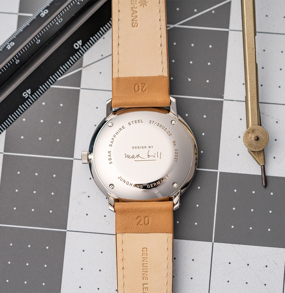 Max Bill Automatic J800.1 / ETA 2824-1 movement inside