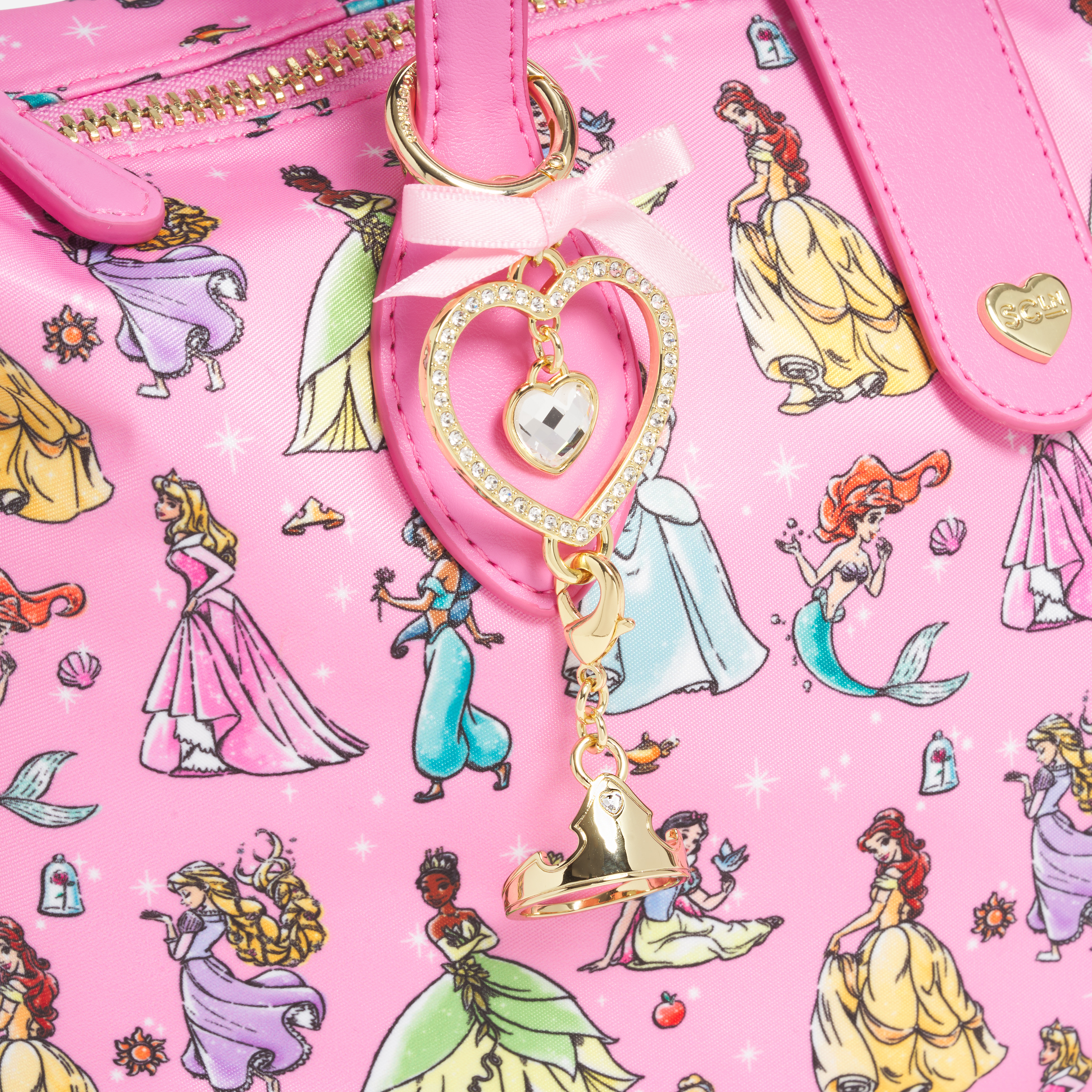 Disney Crystal Heart Bag Charm