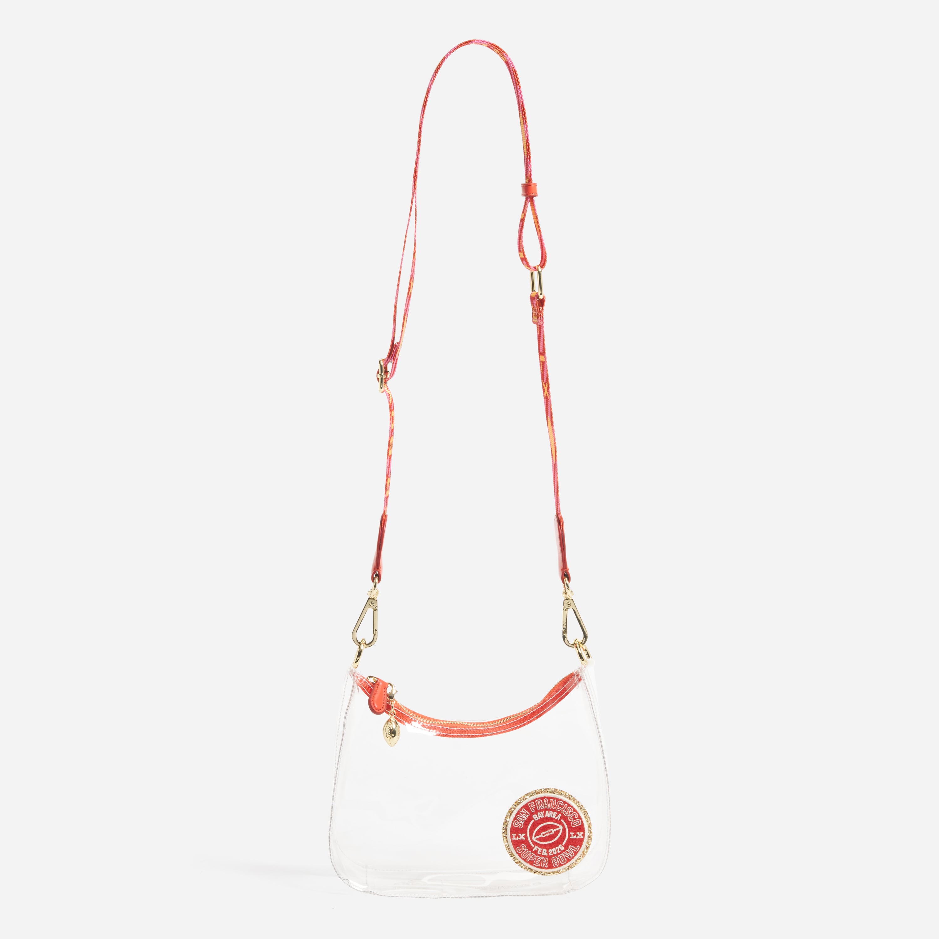 Clear Curved Crossbody Bag