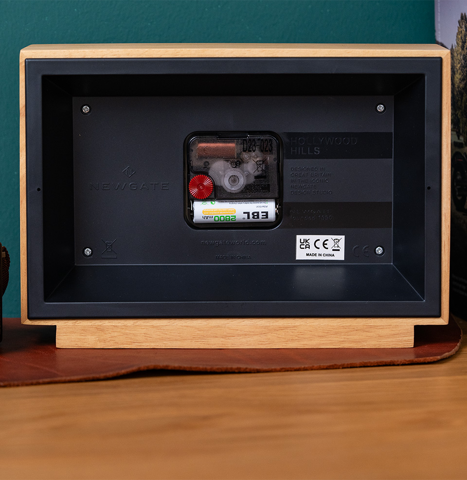 Hollywood Hills Mantel Clock Smooth sweep movement