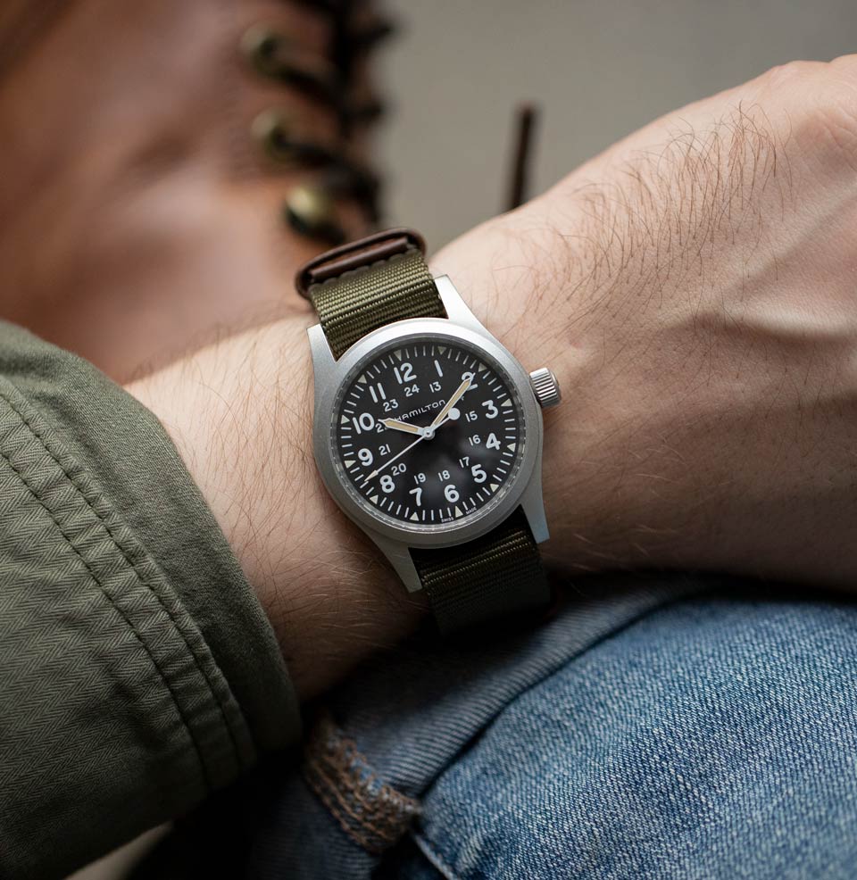 Khaki Field Mechanical 38mm on a 7.0” wrist