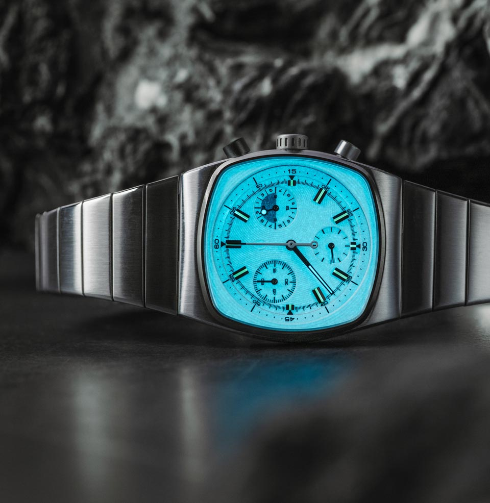 Brew x Worn & Wound Metric Chrono Regulator Lumint Stainless Steel Bracelet