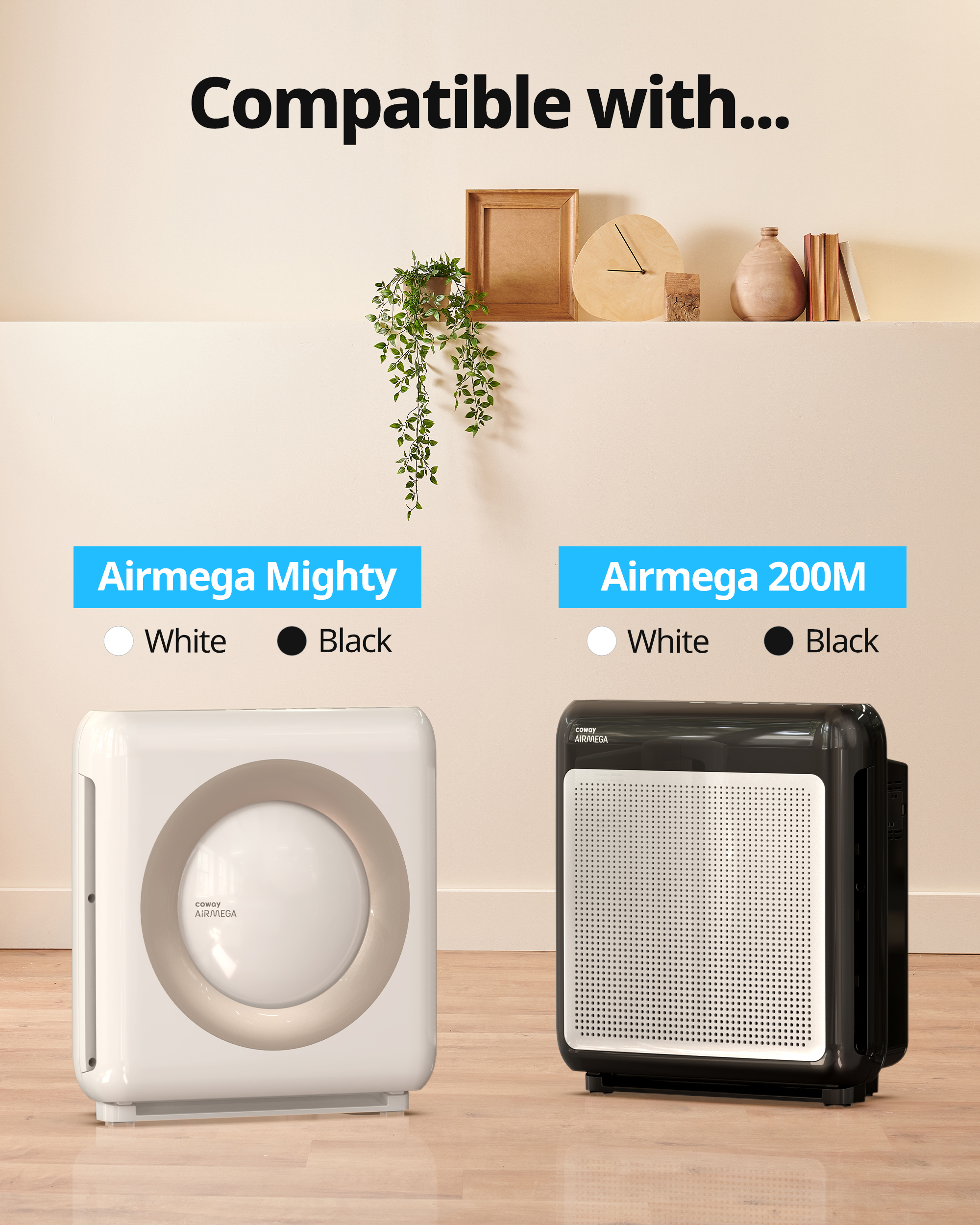 Mighty Fresh Starter Filter_Compatible with Airmega Mighty (AP-1512 HH) and Airmega 200M