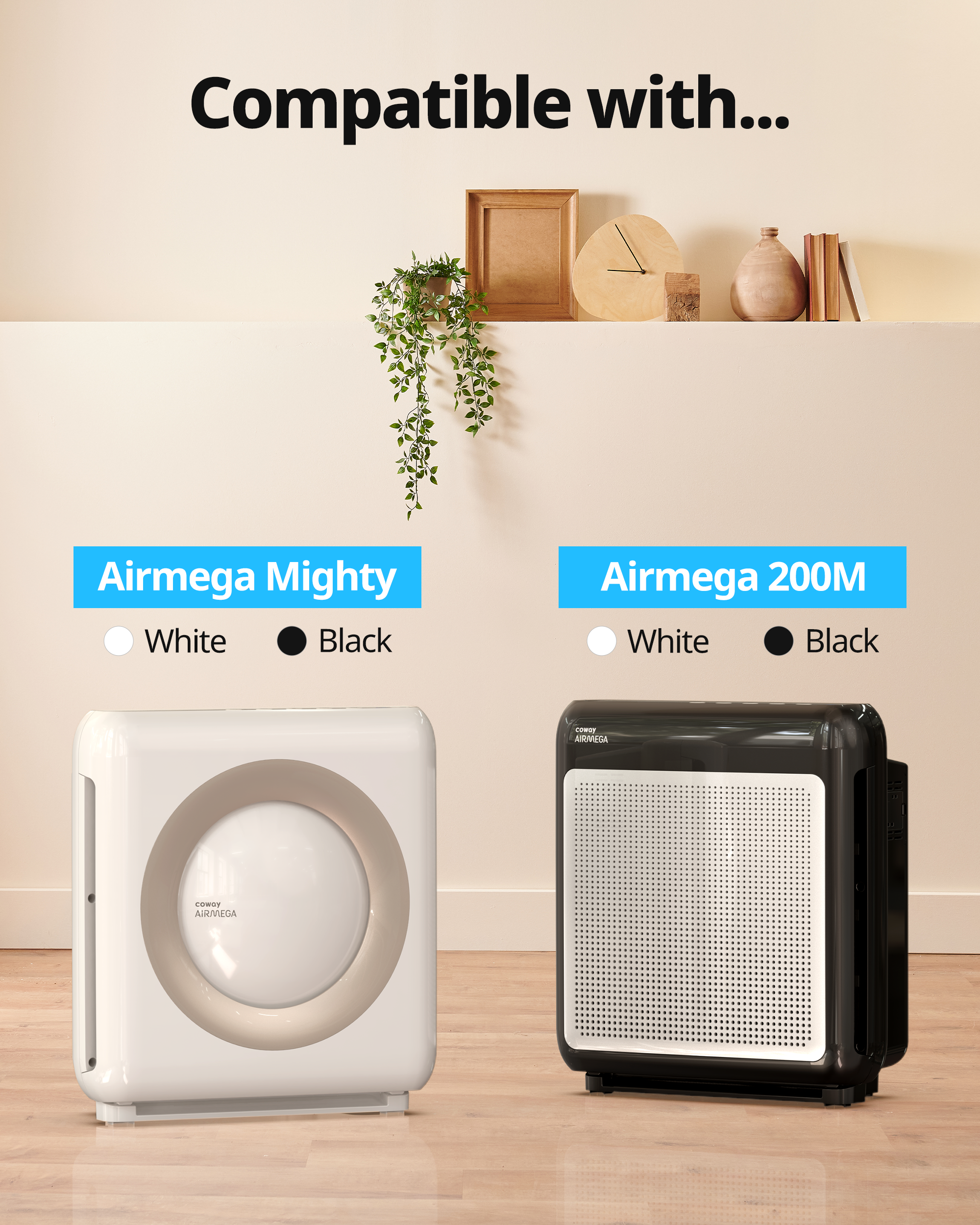 Intense Smoke Filter_Compatible with Airmega Mighty (AP-1512 HH) and Airmega 200M