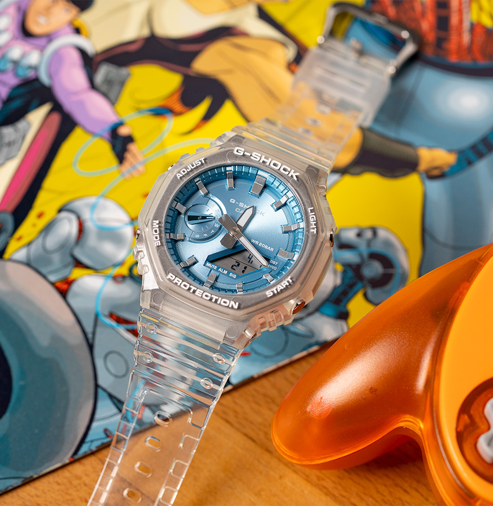 Bright Metallic GA2100BM Clear resin case