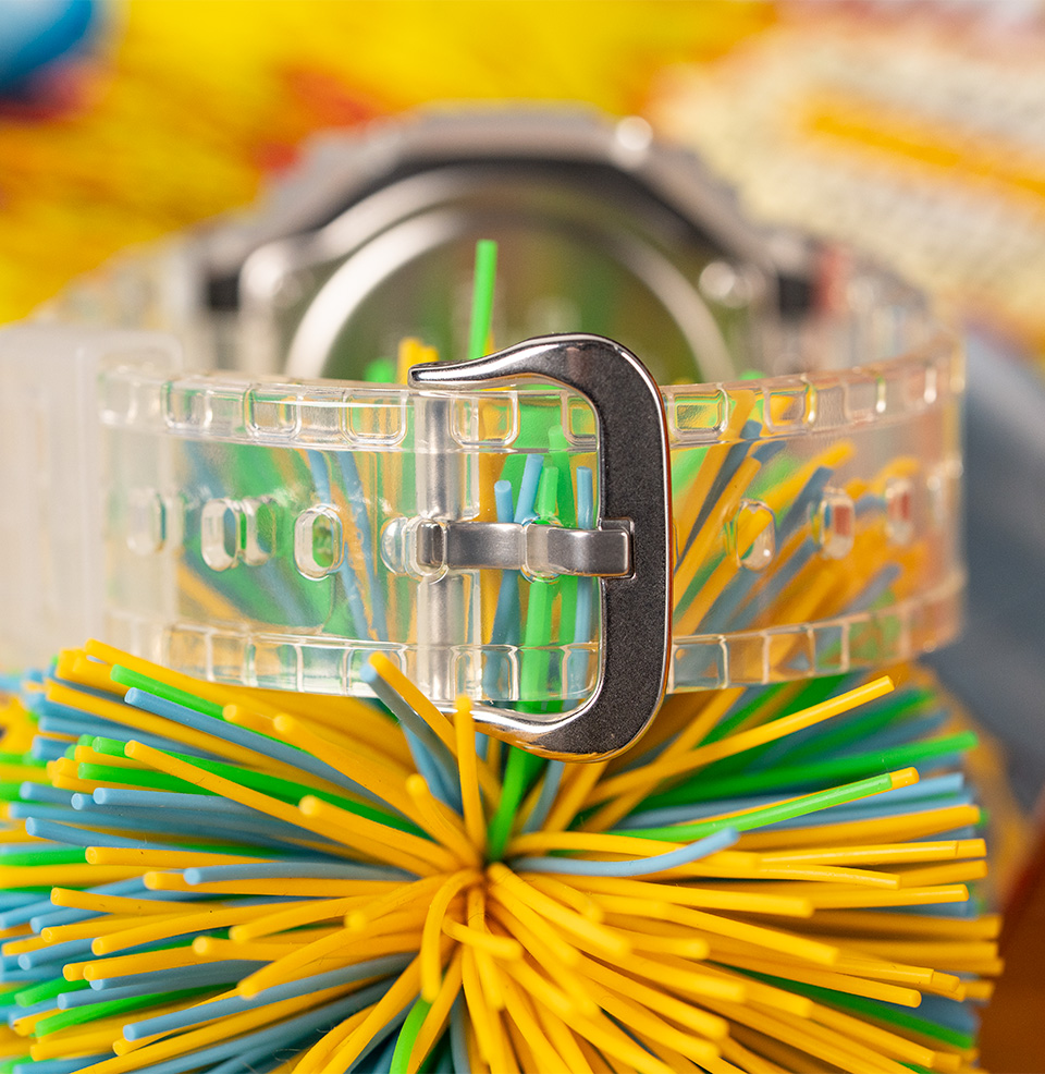 Bright Metallic GA2100BM Clear resin strap