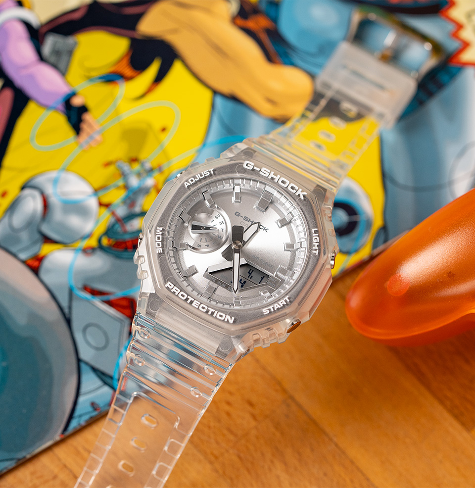 Bright Metallic GA2100BM Clear resin case