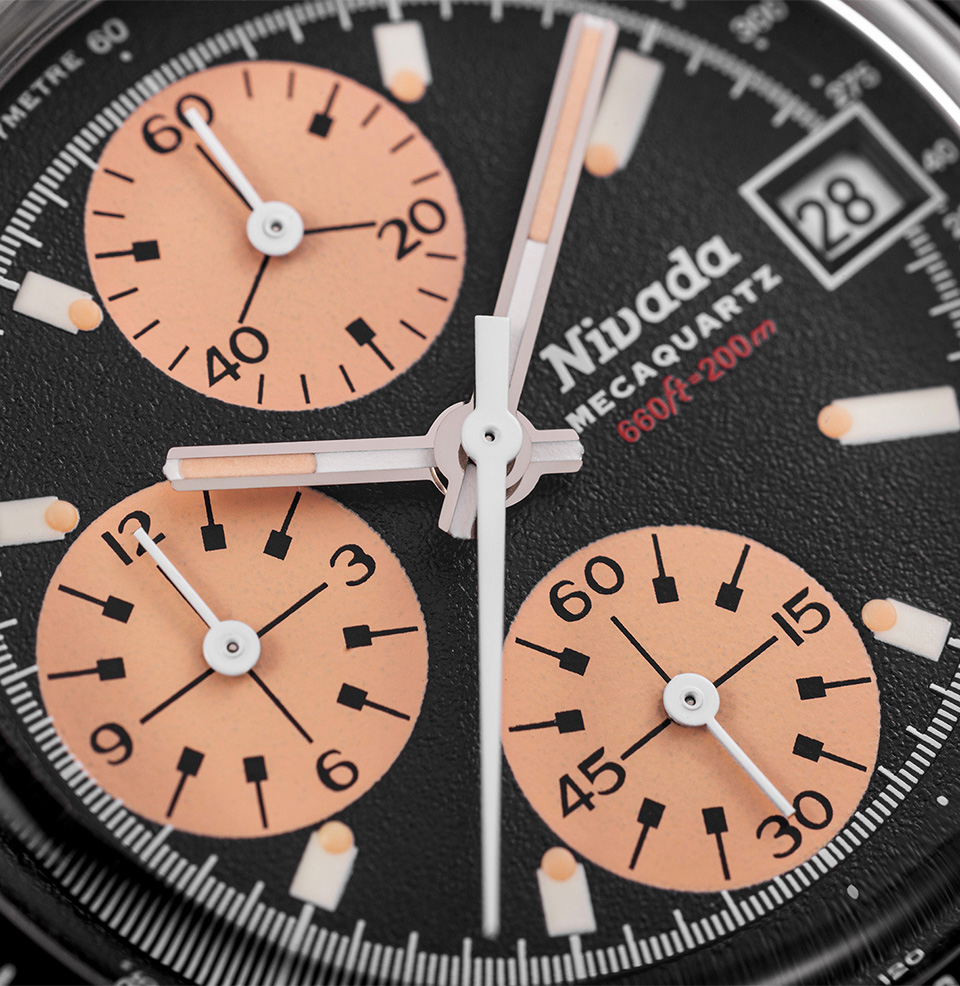 Nivada Grenchen Chronosport Mecaquartz Watches – Windup Watch Shop