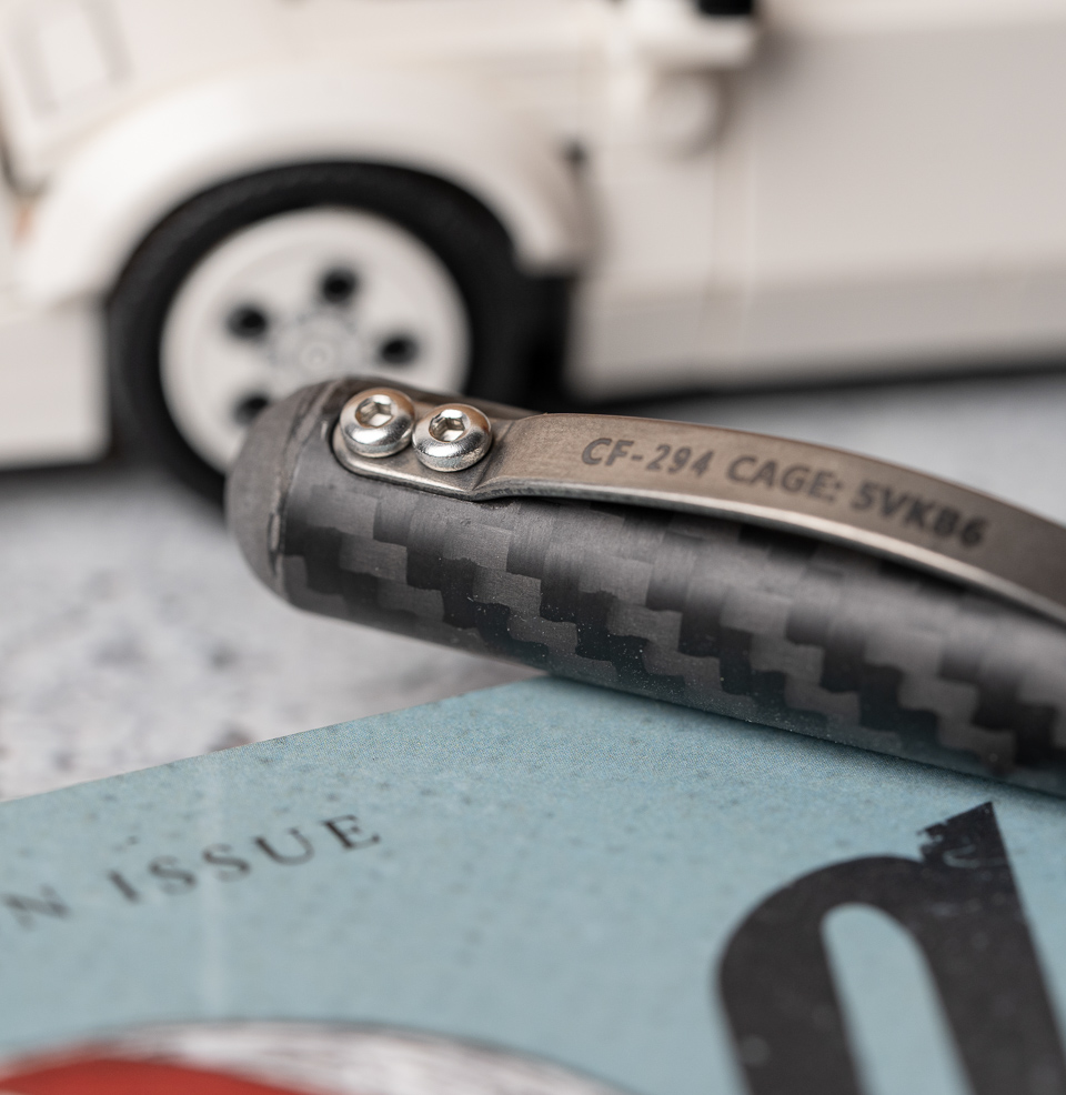 CountyComm Carbon Fiber Embassy Pen Titanium pocket clip