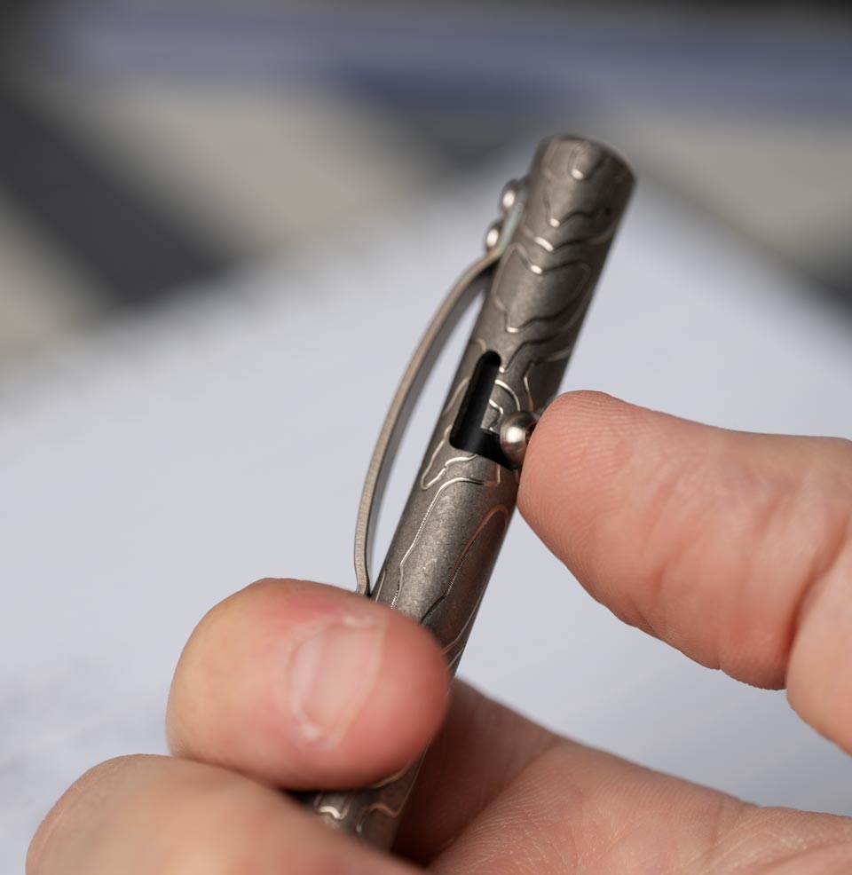 CountyComm MaxMadCo Design Gen 2 Titanium Bolt Action Pen Updated bolt mechanism