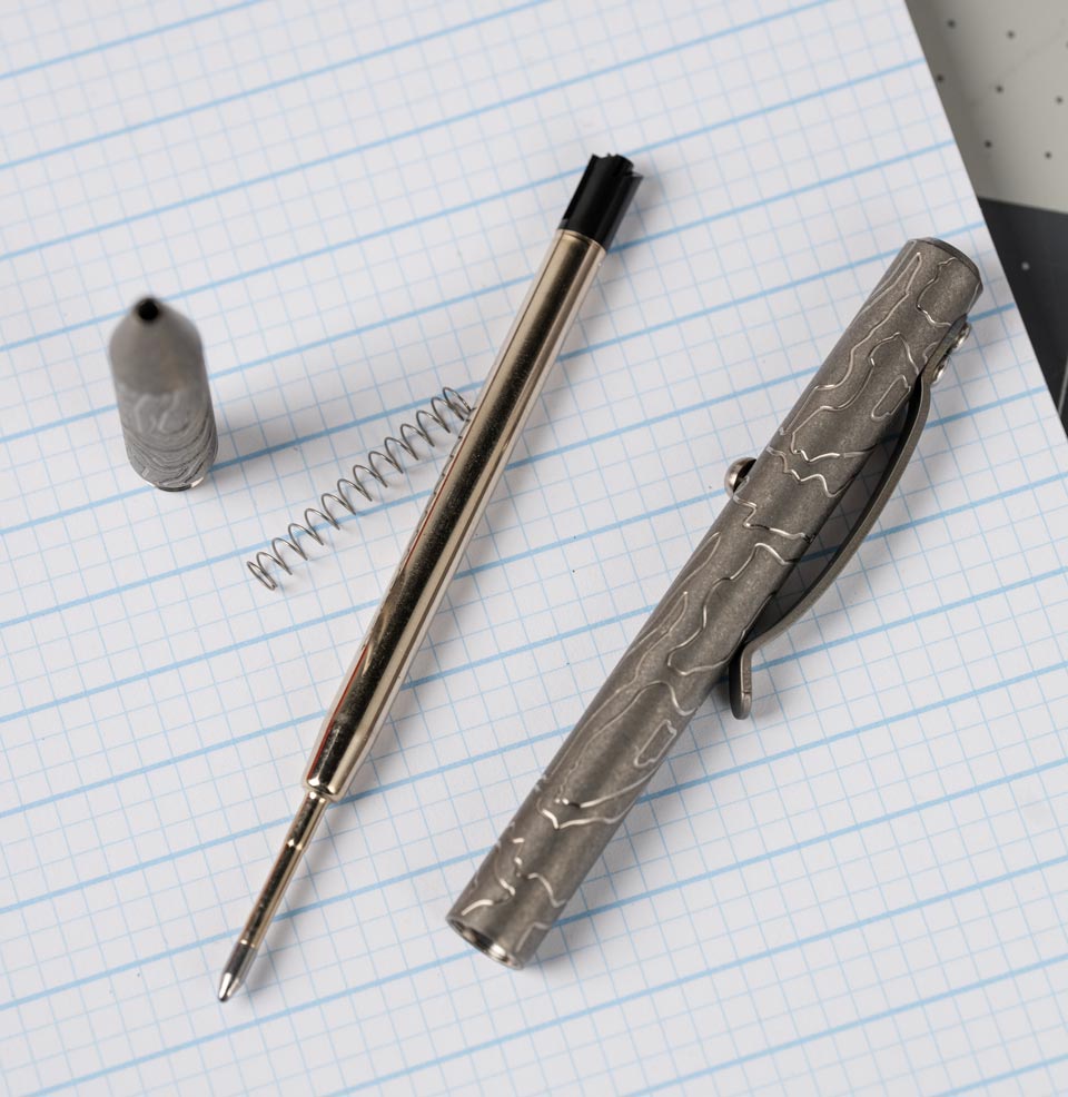 CountyComm MaxMadCo Design Gen 2 Titanium Bolt Action Pen Just 0.95 ounces in weight