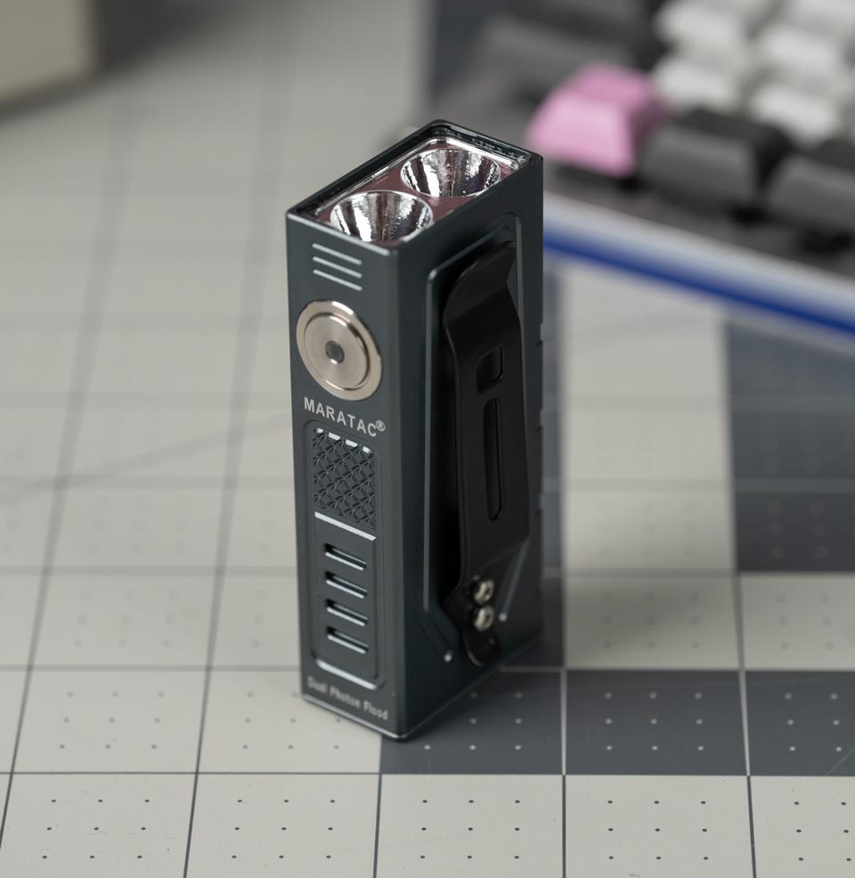 Compact Dual Photon Flood - 14500x2 Flashlight by Maratac® Compact Dual Photon Flood Flashlight