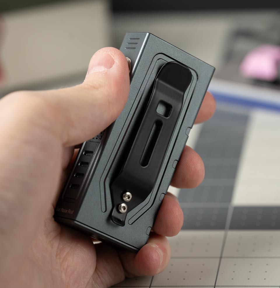 Compact Dual Photon Flood - 14500x2 Flashlight by Maratac® Glove-friendly grip and control