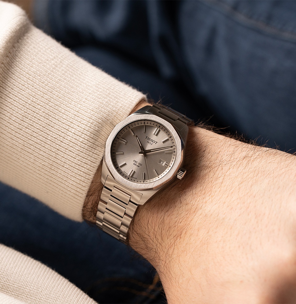 PRC 100 Solar Quartz 39mm on a 7.5” Wrist