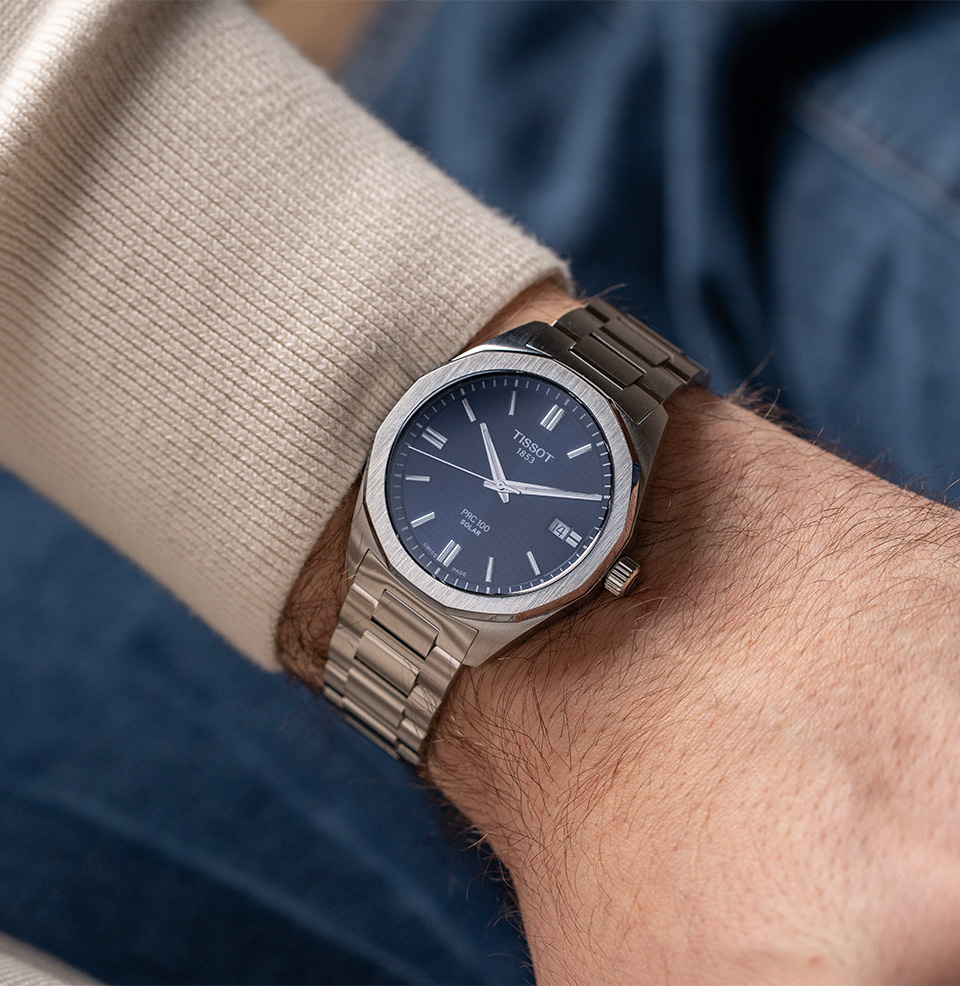 PRC 100 Solar Quartz 39mm on a 7.5” Wrist