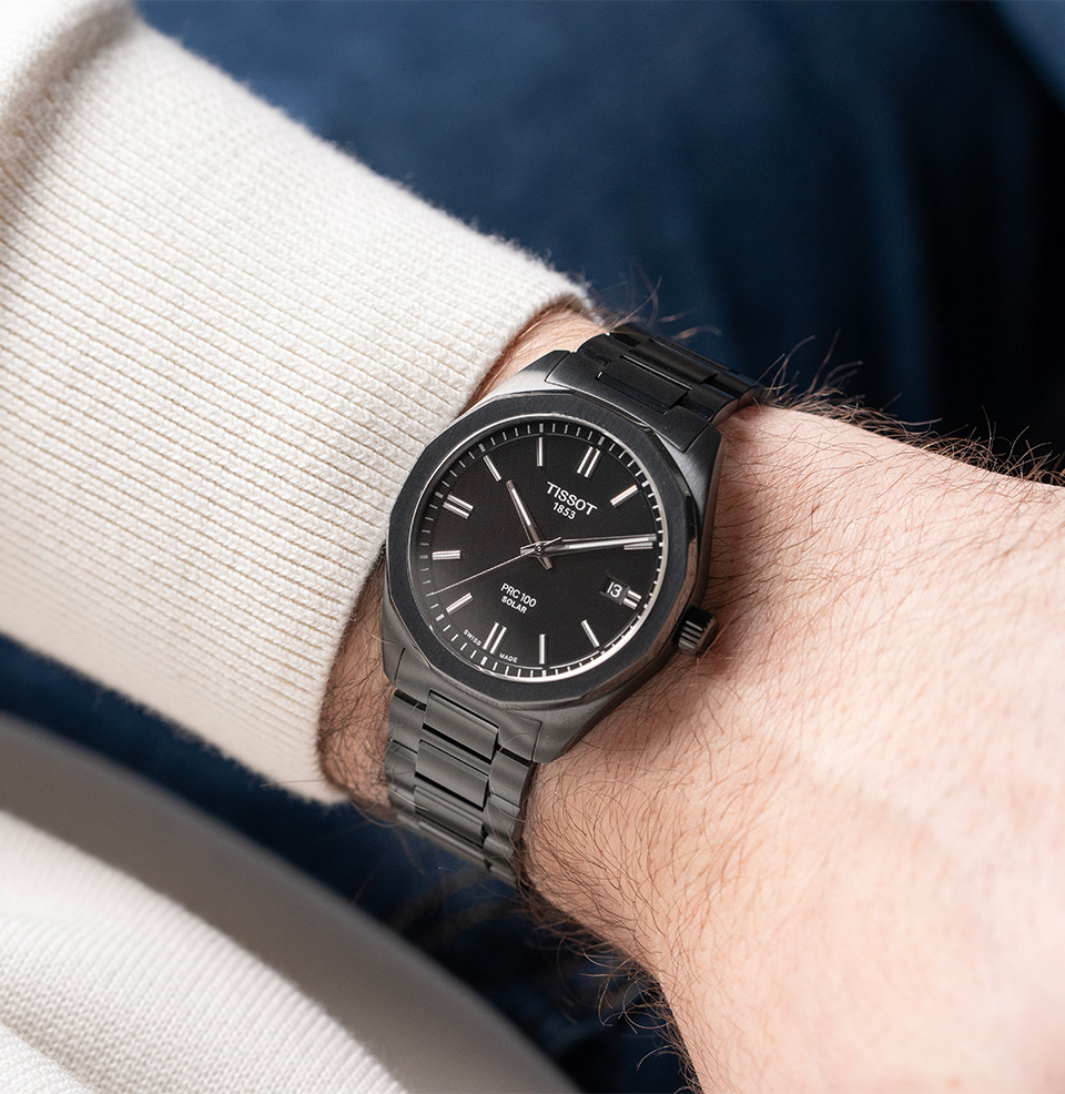 PRC 100 Solar Quartz 39mm on a 7.5” Wrist