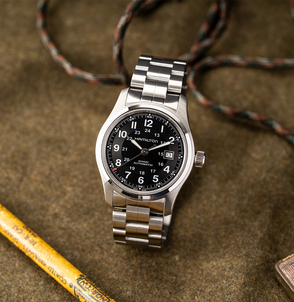 Khaki Field Auto Metallic Black Dial