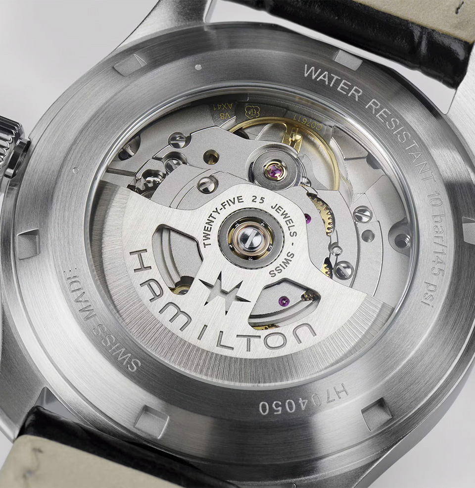 Khaki Field Murph 38mm H-10 movement inside