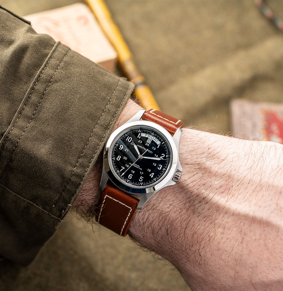 Khaki Field King Auto 40mm Stainless Steel Case