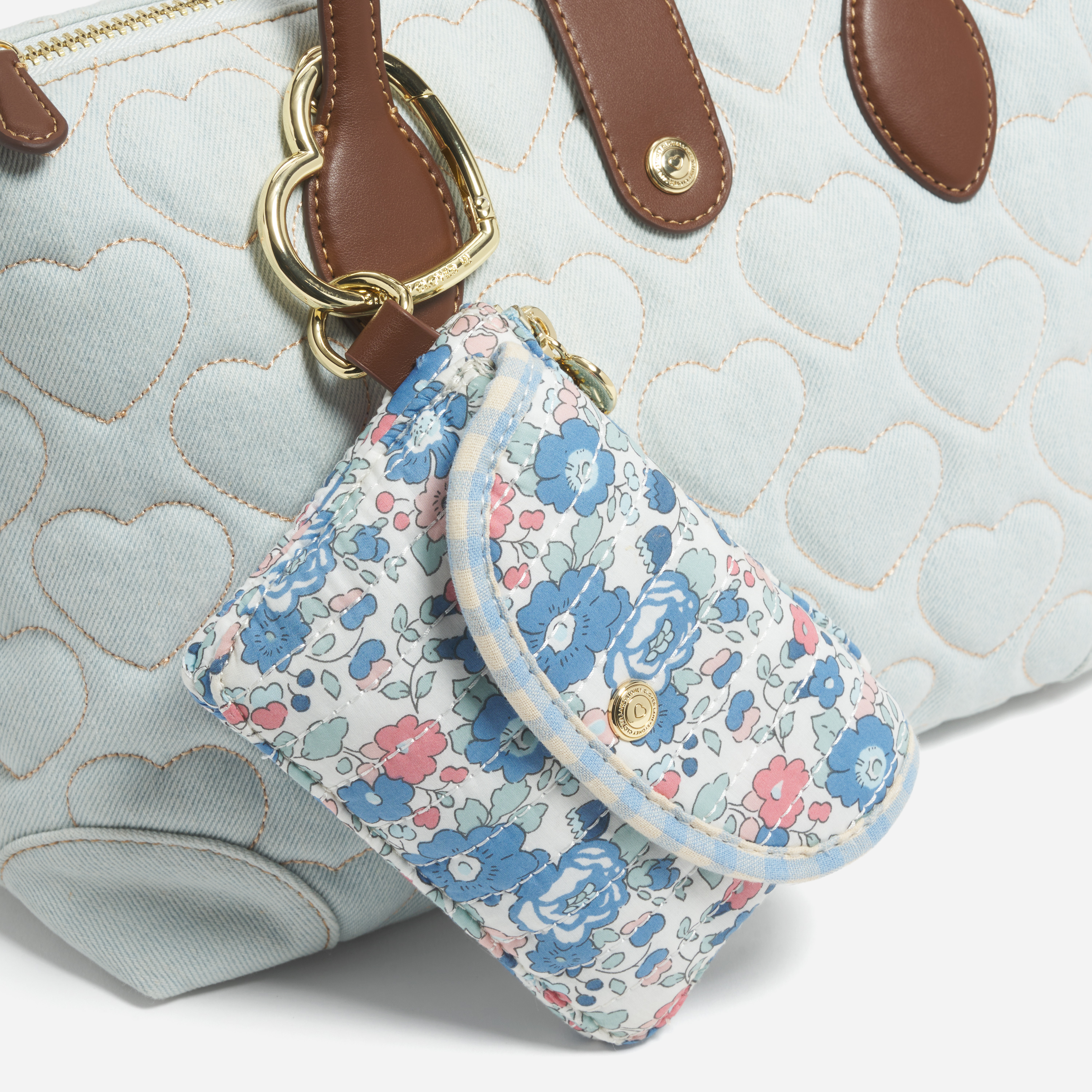 Snap Pouch Bag Charm Made with Liberty Fabric