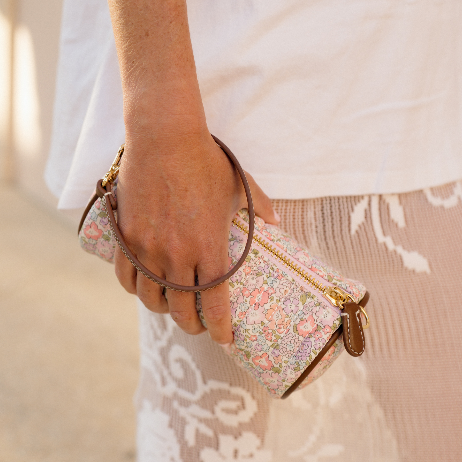 Barrel Bag Made with Liberty Fabric
