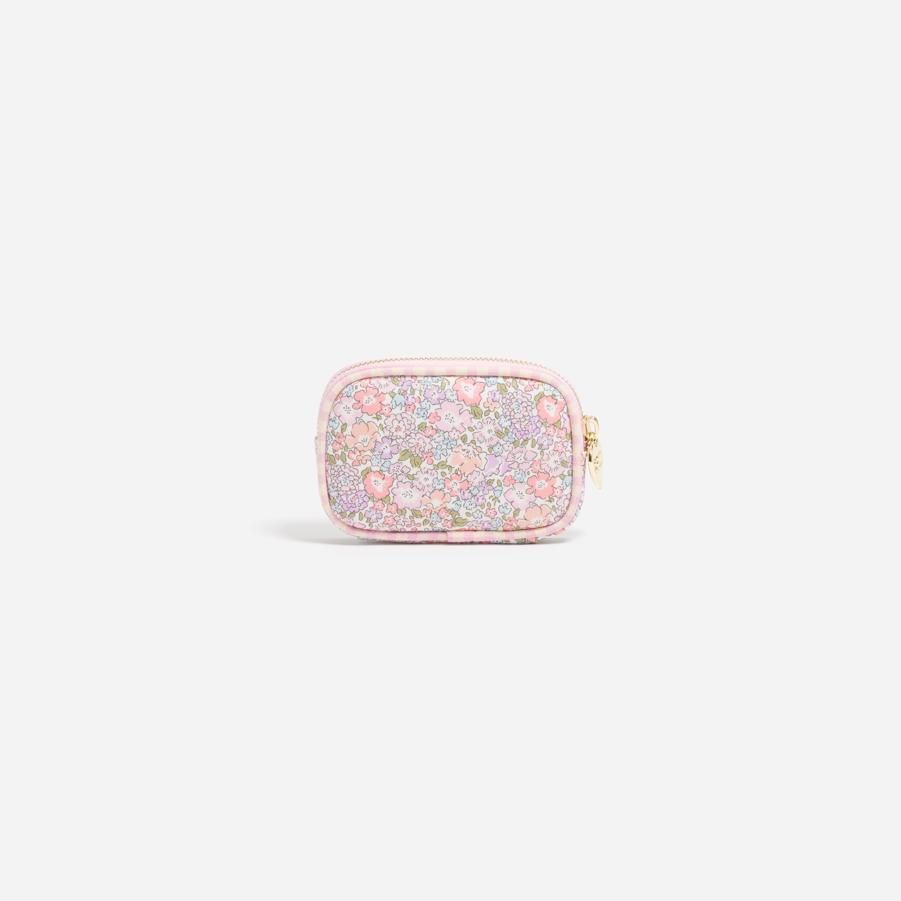 Micro Pouch Made with Liberty Fabric with Embroidery