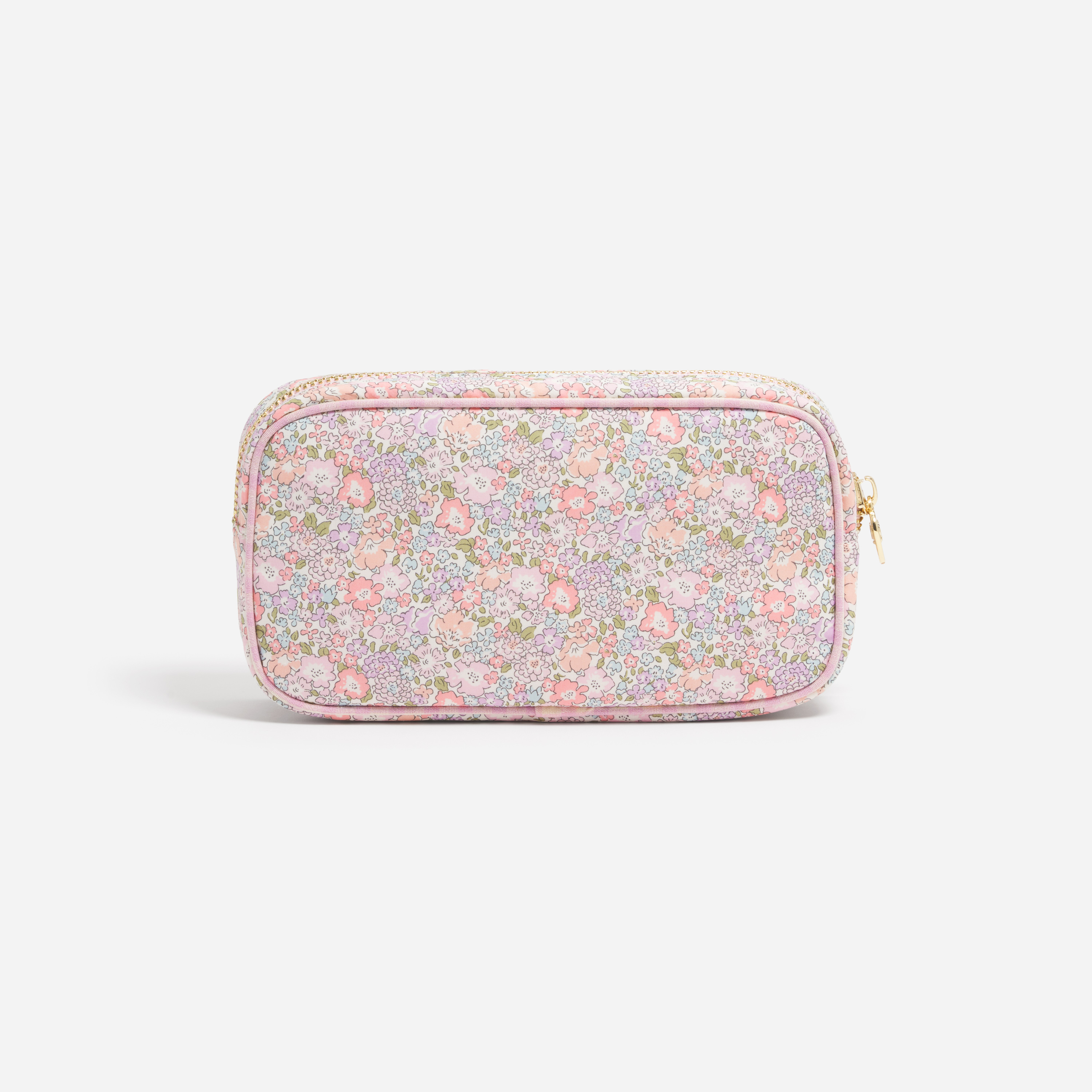 Small Pouch Made with Liberty Fabric with Embroidery