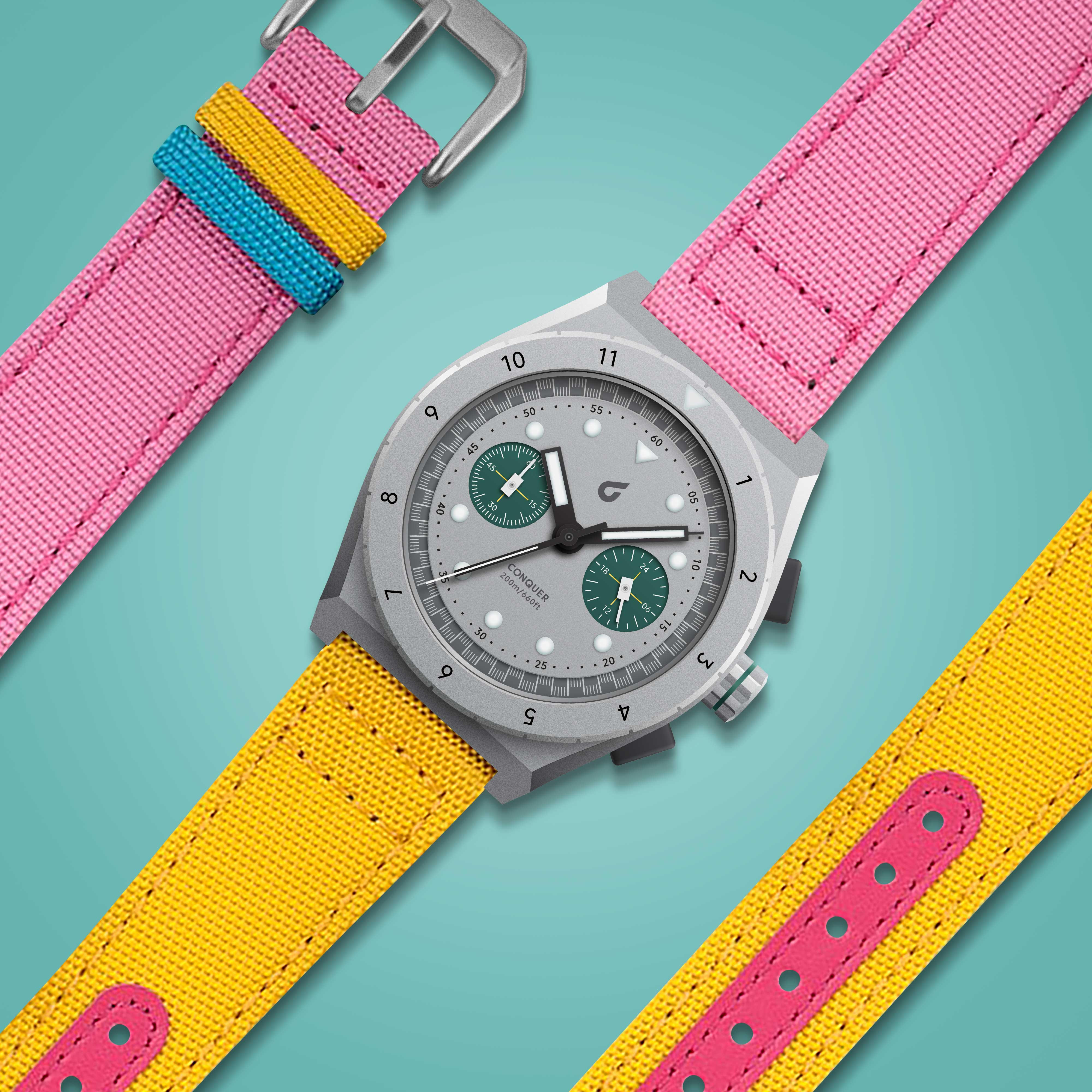 Worn & Wound x BOLDR Conquer Limited Edition Chronograph Additional Strap