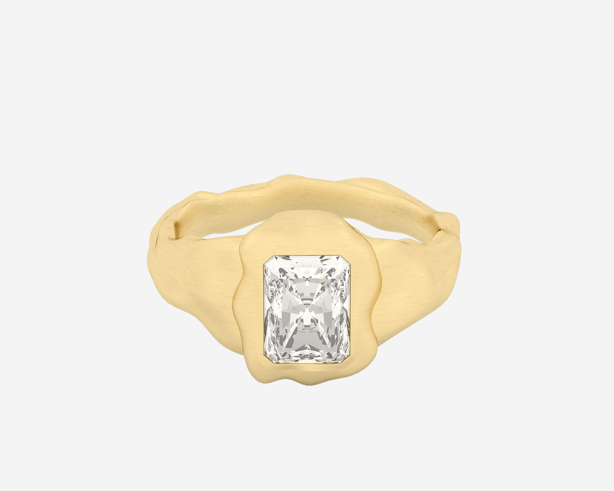 The Legacy Gender Neutral Radiant Cut Diamond Signet Ring | Holden