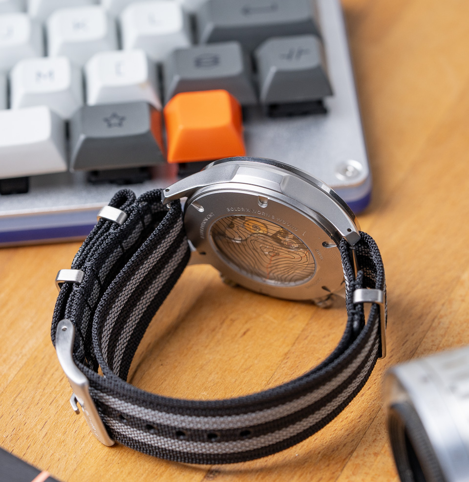Black Pinstripes Zero-Pass Ribbed Nylon Strap Zero-Pass System