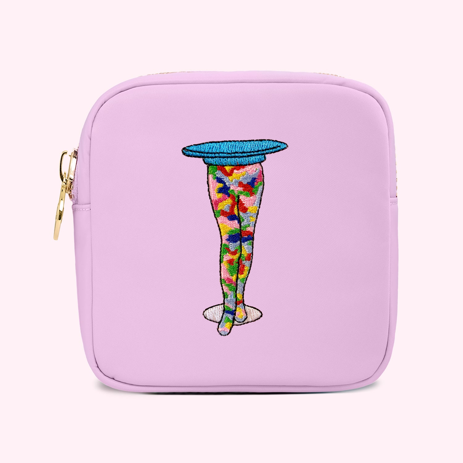 Embroidered Legs Mini Pouch