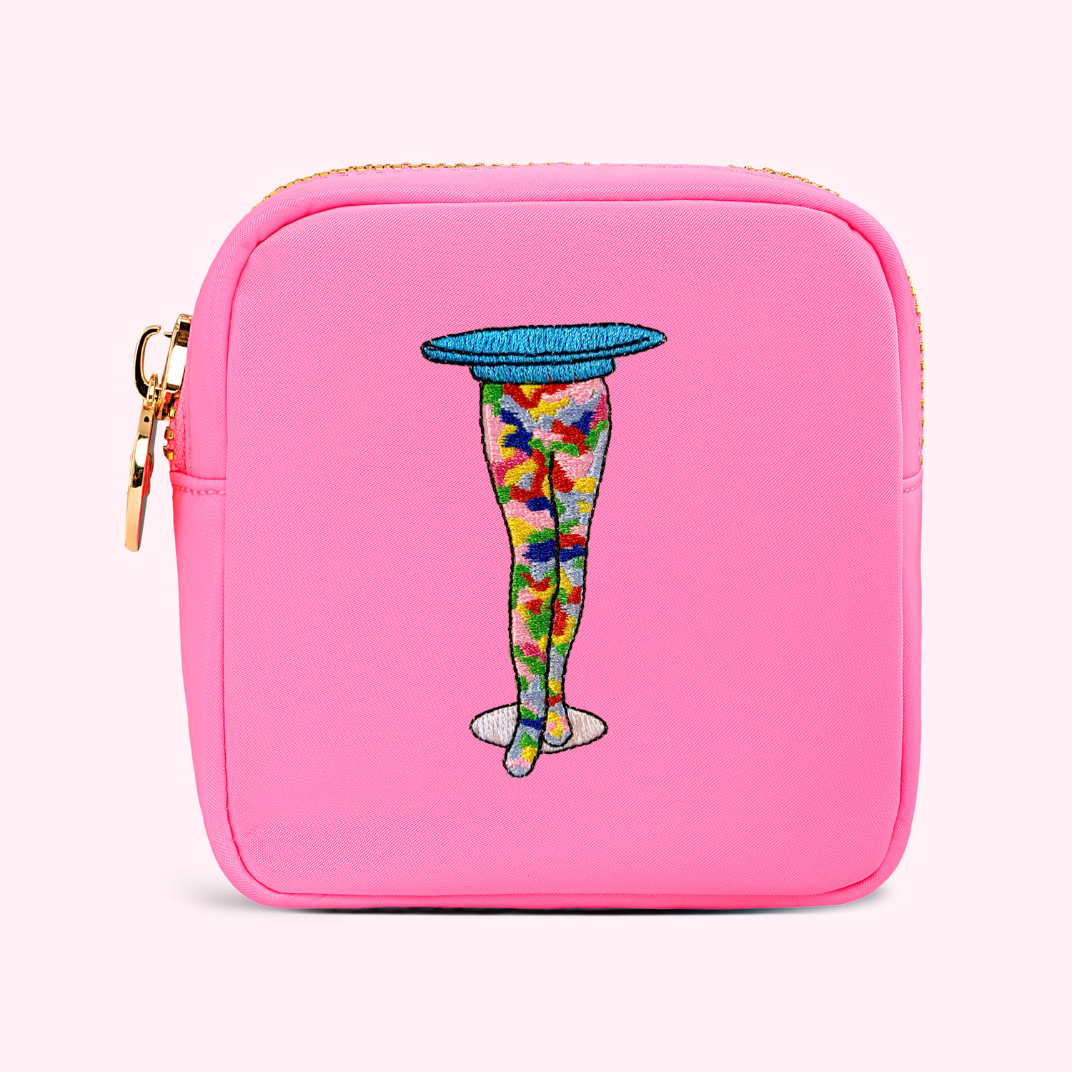 Embroidered Legs Mini Pouch