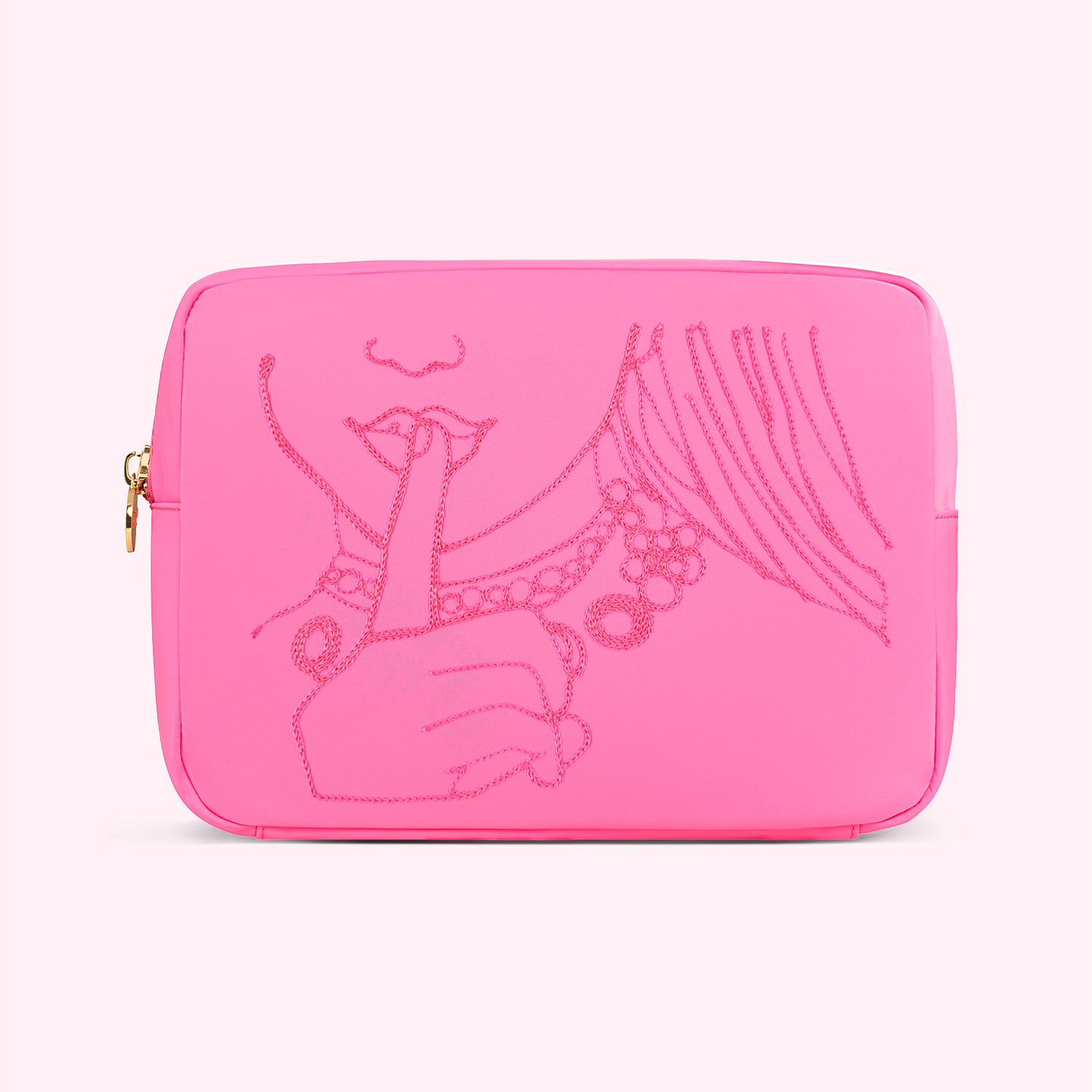 Hand Embroidered Hannah Montana Large Pouch