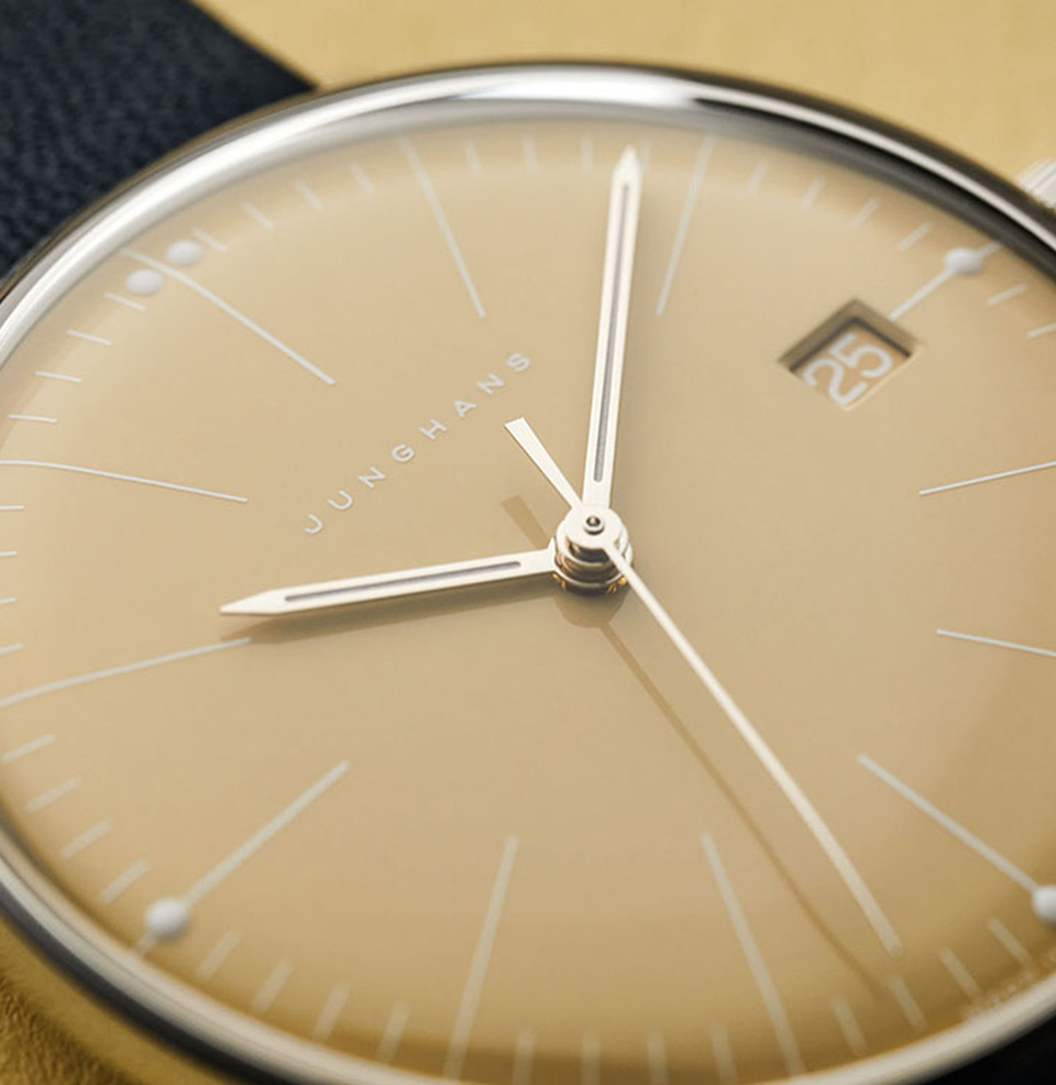 Max Bill Damen Quartz A clean yellow dial