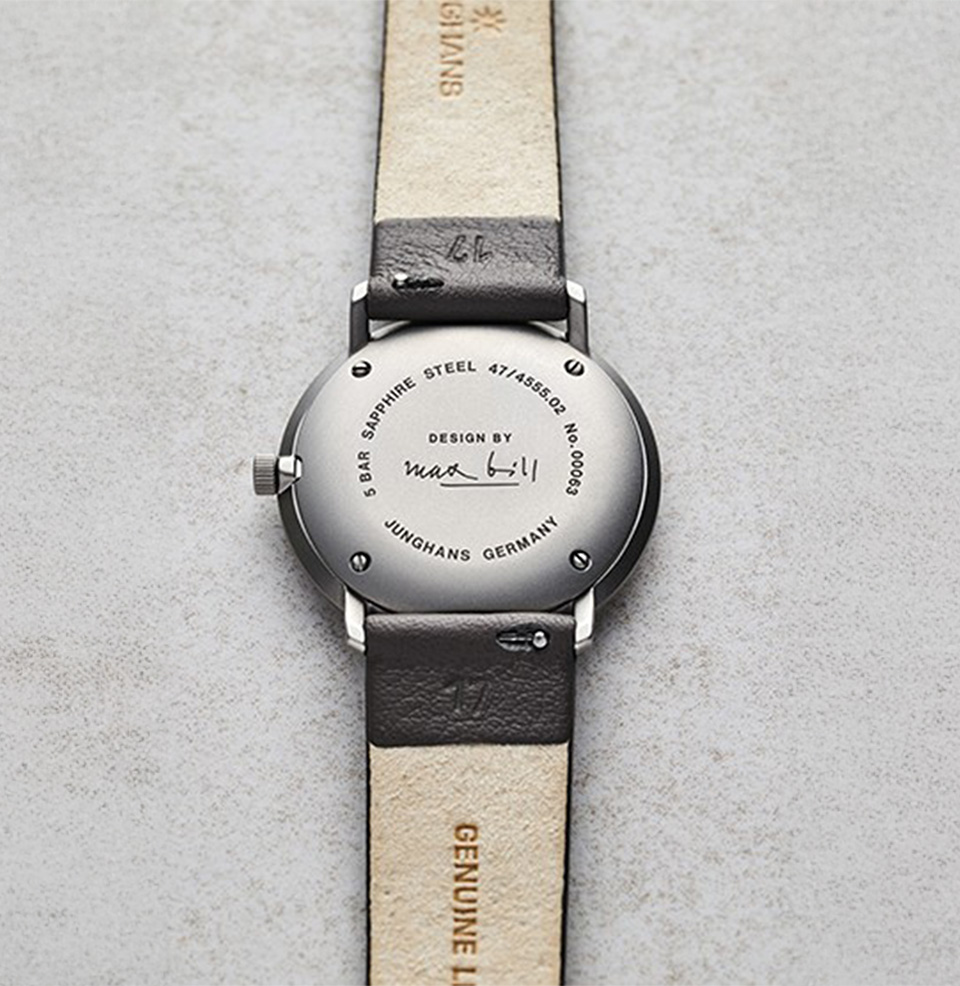 Max Bill Damen Quartz Solid caseback