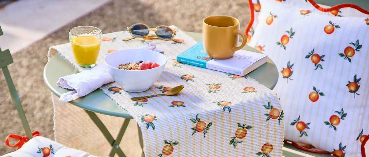 furn. Sea Shells Indoor/Outdoor Table Runner - Blue - 180 x 35cm : Buy Online at Best Price in KSA - Souq is now furn. Sea Shells Indoor/Outdoor Table Runner - Blue - 180 x 35cm : Buy Online at Best Price in KSA - Souq is now