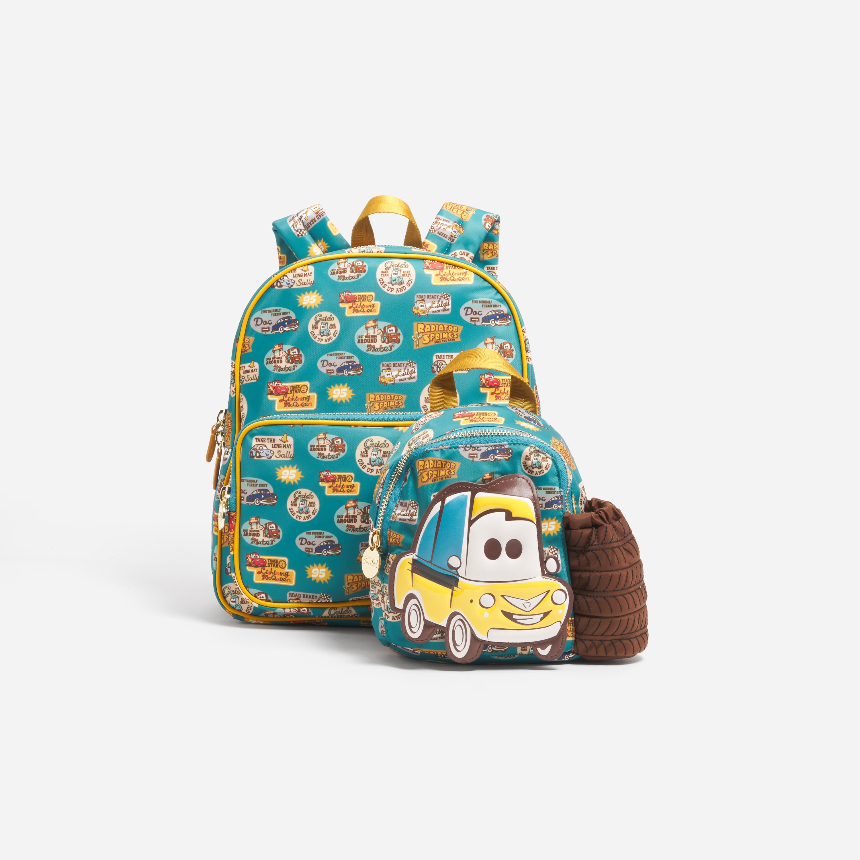 disney cars lightning mcqueen mini backpack for Kids Boys ~ Premium 12" School Bag with Stickers (Disney Pixar Cars School Supplies Bundle) inches tall x 4 1/2 Disney Cars Backpack for Kids